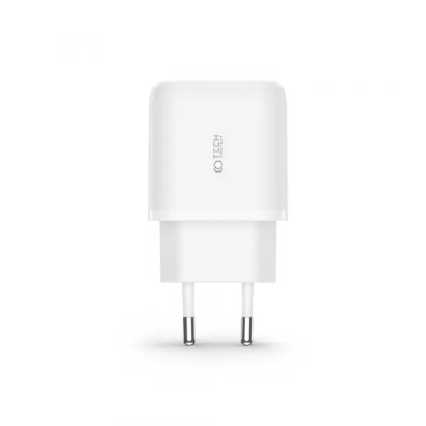 Tech-Protect C20W 2-Port Charger PD20W/QC3.0 - White