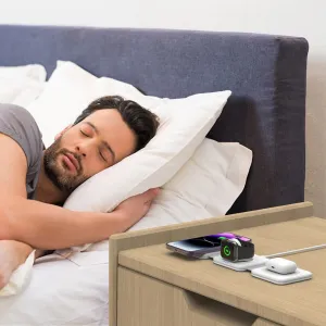 Tech-Protect QI15W-A24 Magnetická bezdrôtová nabíjačka MagSafe 3v1 - biela