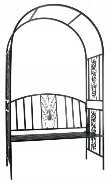 JAKS Záhradná pergola s lavicou 122 x 58 x 203 cm