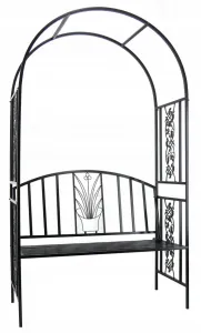 JAKS Záhradná pergola s lavicou 122 x 58 x 203 cm
