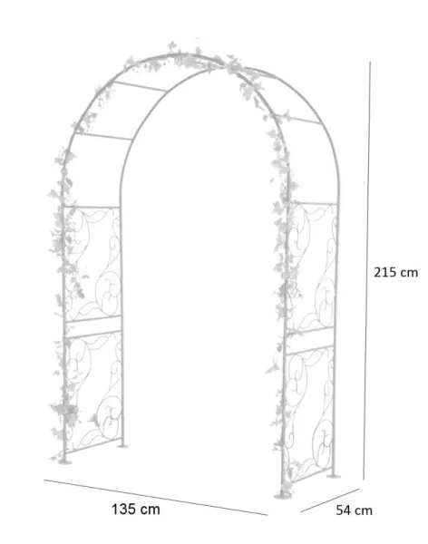 JAKS Záhradná pergola 135 x 54 x 215 cm