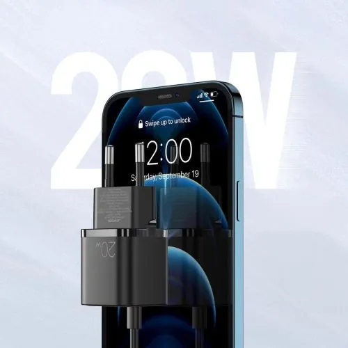 Joyroom Travel Charger Type-C, QC 3.0, PD 3.0, AFC, 20W, EU čierna (L-P202)