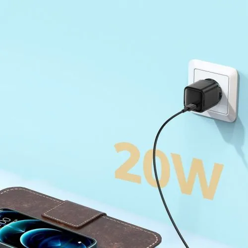 Joyroom Travel Charger Type-C, QC 3.0, PD 3.0, AFC, 20W, EU čierna (L-P202)