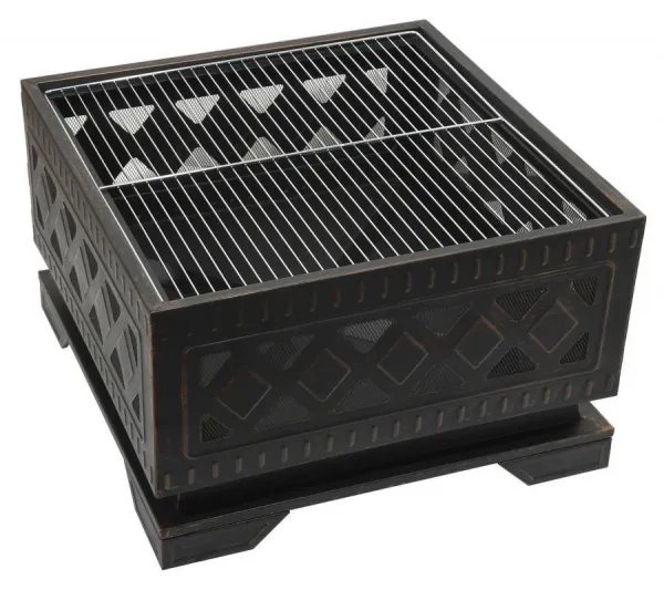 Ohnisko Cattara SQUARE copper patina s poklopom