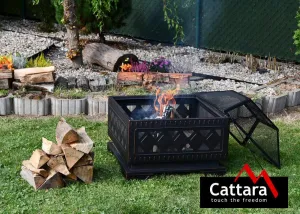 Ohnisko Cattara SQUARE copper patina s poklopom