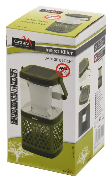 LED svetlo Cattara MIDGE BLOCK nabíjací + lapač hmyzu
