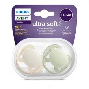 PHILIPS AVENT - Cumlík Ultrasoft Premium neutral 0-6m chlapec 2 ks