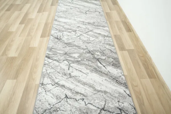 Spoltex koberce Liberec Behúň na mieru Marble 19 sivý - šíre 100 cm