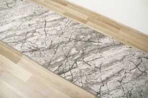 Spoltex koberce Liberec Behúň na mieru Marble 19 sivý - šíre 100 cm