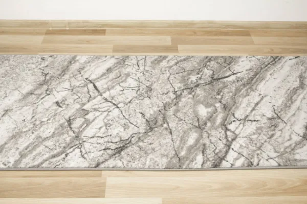 Spoltex koberce Liberec Behúň na mieru Marble 19 sivý - šíre 100 cm