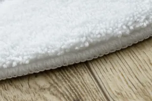 Kúpeľňový koberček SUPREME LINES línie, biely kruh