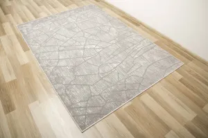 Koberec Opal F438A sivý / strieborný / krémový