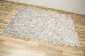 Koberec Opal F438A sivý / strieborný / krémový