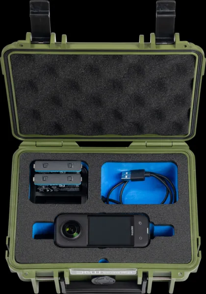 BW Outdoor Cases Type 500 for Insta360 X3, bronze-green