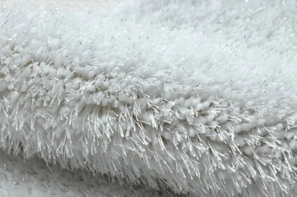 Sada kúpeľňových koberčekov SYNERGY glamour / lurex, biela
