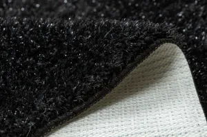 Sada kúpeľňových koberčekov SYNERGY glamour / lurex, čierna