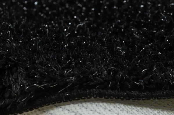 Sada kúpeľňových koberčekov SYNERGY glamour / lurex, čierna