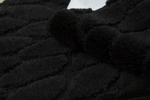 Sada kúpeľňových koberčekov SUPREME STONES kamienky, čierna