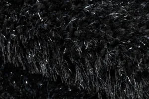 Sada kúpeľňových koberčekov SYNERGY glamour / lurex, čierna