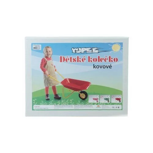Plechové kolečko Yupee velké červené 78x40x32cm v krabici