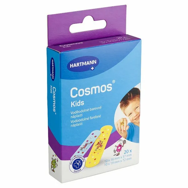 Cosmos Kids Vodoodolné Farebné Náplasti 20 ks