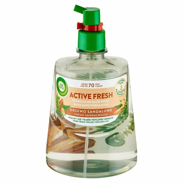 Air Wick Active Fresh Náplň na vodnej báze do automatického difuzéra santalové drevo 228 ml