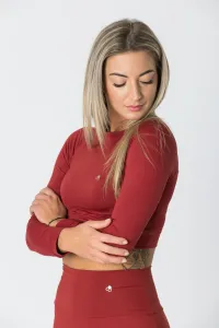 GoldBee Crop-Top BeClassic Brick Red Velikost: L