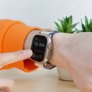 Innocent Trail Fabric Loop Apple Watch Ultra 44/45/46/49mm Band - Beige/Orange