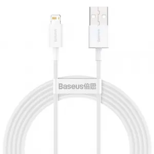 Kábel USB na Lightning Baseus Superior Series, 2,4 A, 2 m (biely) 026223
