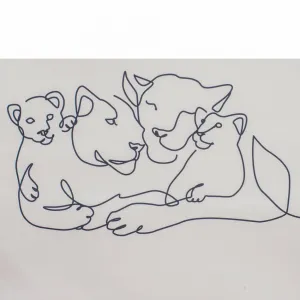 Detská rozkladacia pohovka New Baby Lion Family