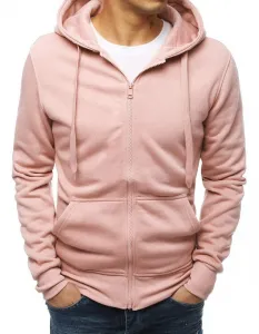 Moderná mikina na zips s kapucňou ružová-muži
