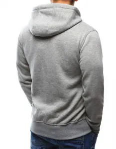 Trendy mikina s kapucňou pre pánov sivá