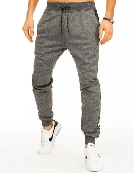Trendy pánske tepláky tmavo-šedé