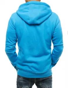 Moderná mikina na zips s kapucňou modrá-muži
