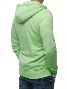 Moderná mikina na zips s kapucňou zelená-muži