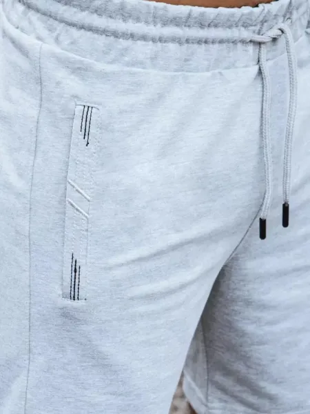Pánske moderné kraťasy outdoorove svetlošedé