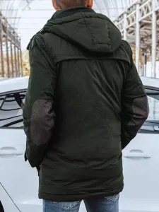 Trendová zelená pánska bunda na zimu