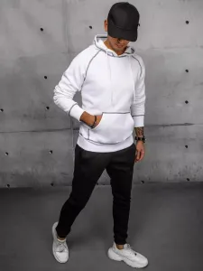 Štýlová mikina s kapucňou - biela