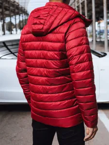 Trendy prechodná pánska bunda červená