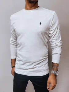 Originálne pánske tričko s dlhým rukávom biele