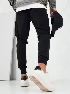 Trendy jogger kapsáčové nohavice pre pánov čierne