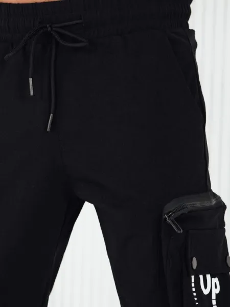 Trendy jogger kapsáčové nohavice pre pánov čierne