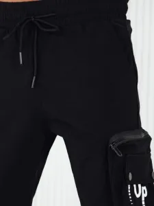Trendy jogger kapsáčové nohavice pre pánov čierne