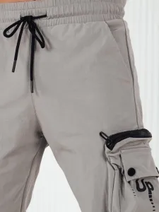 Trendy jogger kapsáčové nohavice pre pánov šedé