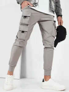 Trendy jogger kapsáčové nohavice pre pánov šedé