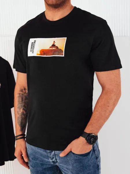 Jedinečné tričko s potlačou čierne