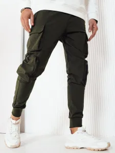 Trendy jogger kapsáčové nohavice pre pánov zelené