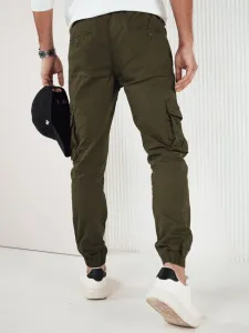 Trendy jogger kapsáčové nohavice pre pánov zelené