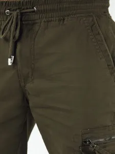 Trendy jogger kapsáčové nohavice pre pánov zelené