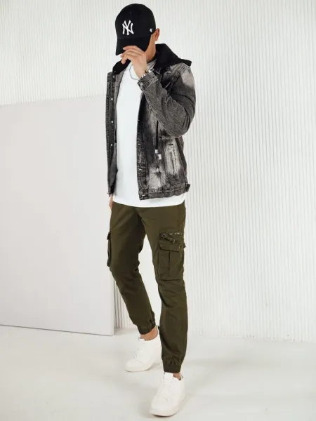 Trendy jogger kapsáčové nohavice pre pánov zelené